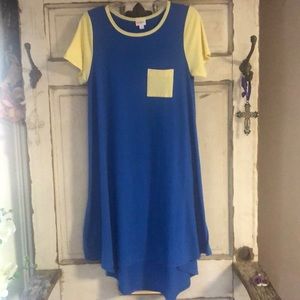 LuLaRoe Carly Dress Lu La Roe Size S Summer Beach Casual Swing Dress Sol…